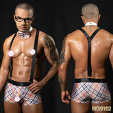 Naughty Nerd Suspenders and Plaid Briefs